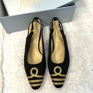 NIB Norma B. Farol Ottoman Spain Dress Shoes Women’s Size 7.5 S embroidered VTG